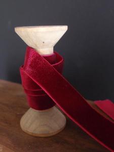 Burgundy 5/8" Velvet Ribbon