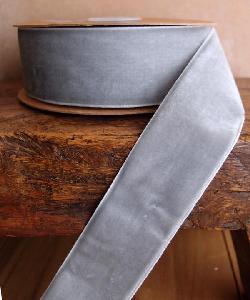 Silver Velvet Ribbon