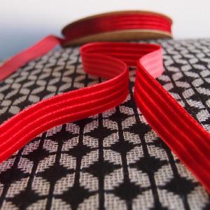 Velvet Corduroy Red Ribbon - 5/8 inches x 10 yards