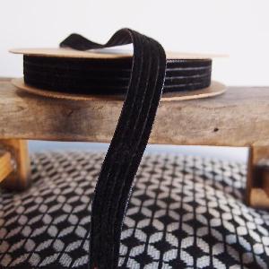 Velvet Corduroy Black Ribbon - 5/8 inches x 10 yards