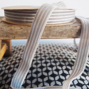 Velvet Corduroy Grey Ribbon - 5/8 inches x 10 yards