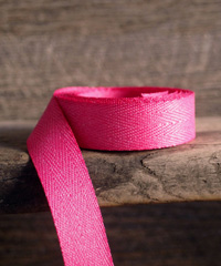 Shocking Pink Herringbone Ribbon