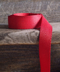 Red Herringbone Ribbon