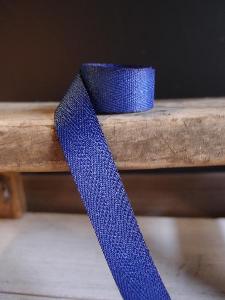 Navy Herringbone Ribbon