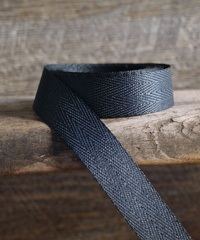 Black Herringbone Ribbon