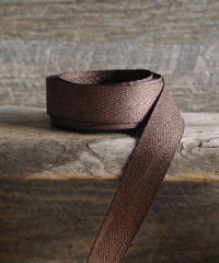 Chocolate Herringbone Ribbon