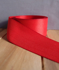 Red Herringbone Ribbon