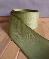 Moss Herringbone Ribbon