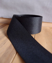 Black Herringbone Ribbon