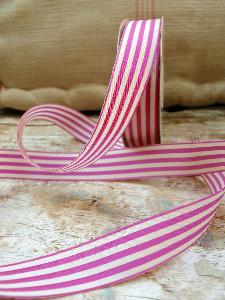 Hot Pink Striped Ribbon