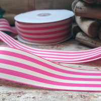 Hot Pink Striped Ribbon