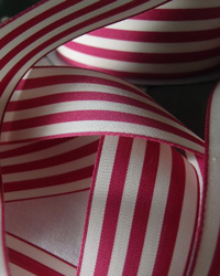 Raspberry Striped Ribbon