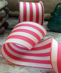 Coral Striped Ribbon