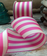 Hot Pink Striped Ribbon