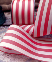 Raspberry Striped Ribbon