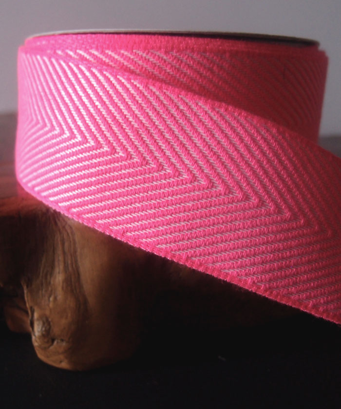 Hot Pink Chevron Herringbone Ribbon