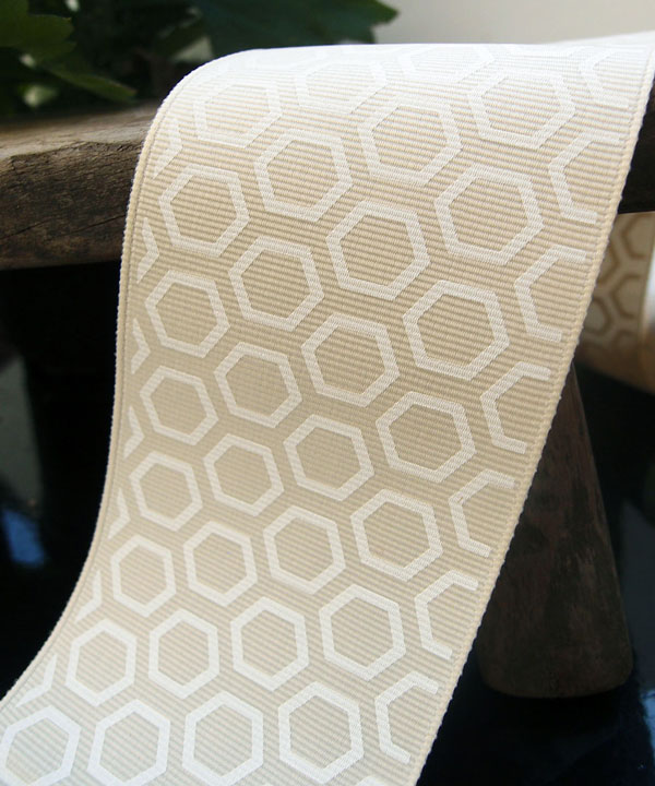 Hexagon Print Grosgrain Ribbon