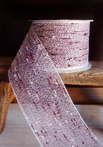 Purple Tufted Cotton Twine Ribbon 2.5 x 10Y - 2.5" x 10Y