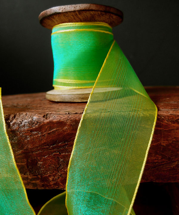 Sheer Two Tone Iridescent Ribbon