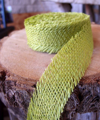 Lime Green Burlap Jute Ribbon 1.5"