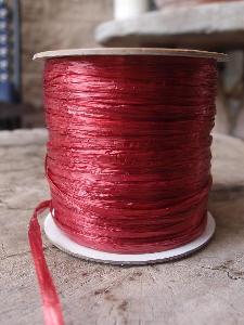 Burgundy Pearlized Raffia Roll