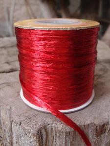 Red Pearlized Raffia Roll