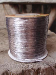 Silver Pearlized Raffia Roll