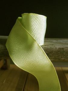 Chartreuse Two-toned Grosgrain Ribbon with Wired Edge