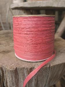 Coral Matte Raffia Ribbon