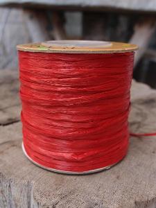 Red Matte Raffia Ribbon