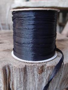 Black Matte Raffia Ribbon