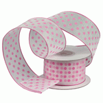 Wired Sheer Ribbon with  Dots