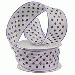 Wired Sheer Ribbon with  Dots