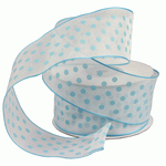 Wired Sheer Ribbon with  Dots