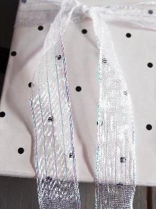 White Sheer Shimmery Corsage Ribbon
