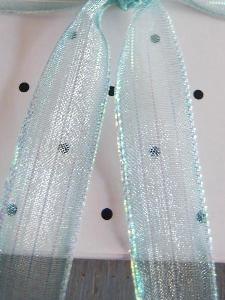 Teal Sheer Shimmery Corsage Ribbon