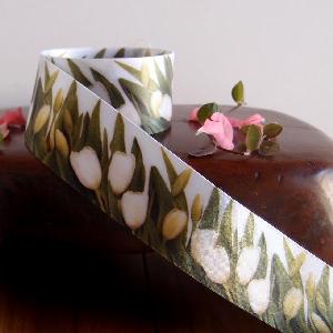 Tulip Printed Satin Ribbon - 1  x 10 meters