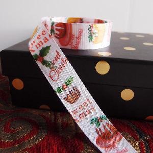 1" Christmas Dessert Satin Ribbon - 1" x 10.9 yards