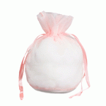 Mauve Organza Round Gusset Bag - 12 pc/ pack. 1 pack minimum.