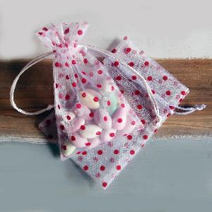 Polka-dot Print Bags - 12 pc/ pack. 1 pack minimum.