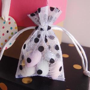 Polka-dot Print Bags - 12 pc/ pack. 1 pack minimum.