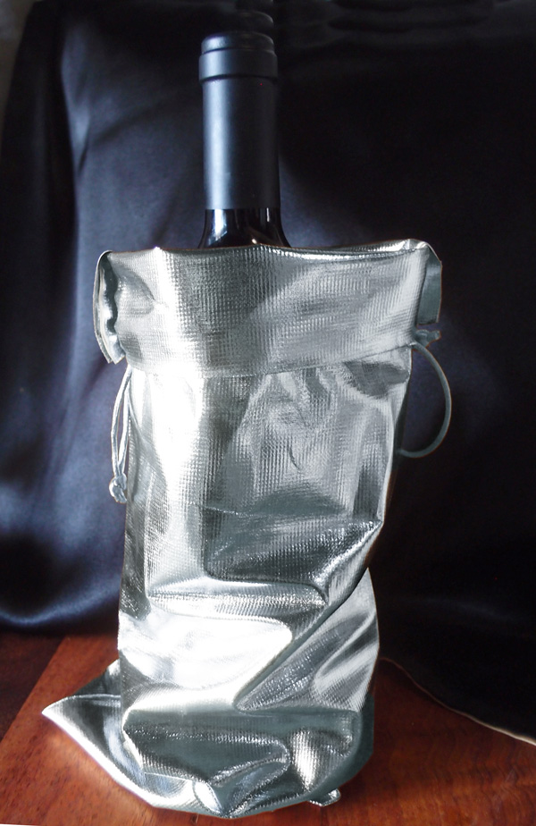 Metallic Lam Wine Bag