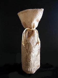 Natural Jute Wine Bag - 6" x 15" x 3 1/2"