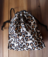 Leopard Print Cotton Bags - 5" x 6"