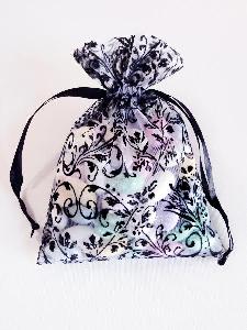 Damask on Organza Bags - 12pcs/pack