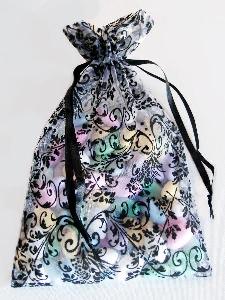 Damask on Organza Bags - 12pcs/pack