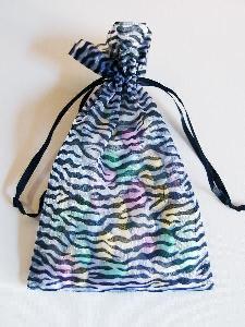 Zebra on Organza Bags - 12 pc/ pack. 1 pack minimum.