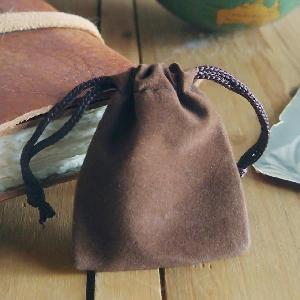 Chocolate Brown Velvet Bags 2 x 2.5 12pcs/pack - 12pcs/pack