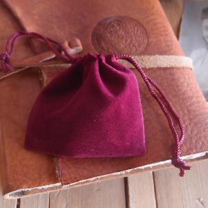 Burgundy Velvet Bags 3x3 12pcs/pack - 12pcs/pack. 1 pack minimum