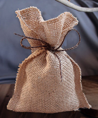 Burlap Open Jute Pouch 7x10 - 7" x 10"